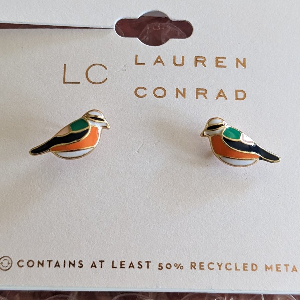 LC Lauren Conrad Bird Stud Earrings